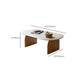 Scandinavian Pine Wood Coffee Table with Sled Base Oval Coffee Table Clearhalo 'Coffee & Accent Tables' 'Coffee Tables' 'coffee_tables' 'furn' 'furn_coffee_tables' 'Furniture' 'Living Room Furniture' 6479146