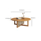 Round Solid Wood Coffee Table Cross Legs Coffee Cocktail Table Clearhalo 'Coffee & Accent Tables' 'Coffee Tables' 'coffee_tables' 'furn' 'furn_coffee_tables' 'Furniture' 'Living Room Furniture' 6479227