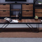 Rectangle Solid Wood Coffee Table Modern 4 Legs Coffee Cocktail Table