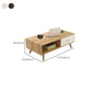 16.53" Tall Rectangle Coffee Table Wooden 4 Legs Cocktail Table with Storage Clearhalo 'Coffee & Accent Tables' 'Coffee Tables' 'coffee_tables' 'furn' 'furn_coffee_tables' 'Furniture' 'Living Room Furniture' 6479274