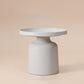 Runder Mid-Century Modern Couchtisch aus Metall mit Sockel und Tablettplatte