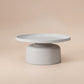 Runder Mid-Century Modern Couchtisch aus Metall mit Sockel und Tablettplatte