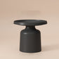 Runder Mid-Century Modern Couchtisch aus Metall mit Sockel und Tablettplatte