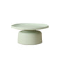 Runder Mid-Century Modern Couchtisch aus Metall mit Sockel und Tablettplatte