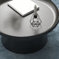 Runder Mid-Century Modern Couchtisch aus Metall mit Sockel und Tablettplatte