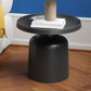 Runder Mid-Century Modern Couchtisch aus Metall mit Sockel und Tablettplatte