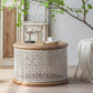 French Country Round Coffee Table with Natural Pine Wood Top Clearhalo 'Coffee & Accent Tables' 'Coffee Tables' 'coffee_tables' 'furn' 'furn_coffee_tables' 'Furniture' 'Living Room Furniture' 6479309