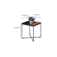 Black Rectangle / Square Tray Top Coffee Table Iron Cross Legs Cocktail Table