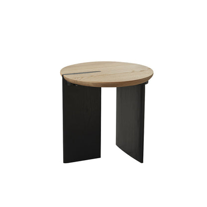 Round Brown Wooden Coffee Table Nordic 1 Single Cocktail Table