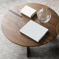 Round Brown Wooden Coffee Table Nordic 1 Single Cocktail Table