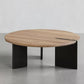 Round Brown Wooden Coffee Table Nordic 1 Single Cocktail Table