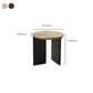 Round Brown Wooden Coffee Table Nordic 1 Single Cocktail Table