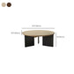 Round Brown Wooden Coffee Table Nordic 1 Single Cocktail Table