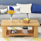 16.53" Tall Rectangle Top Coffee Table Wooden 4 Legs Cocktail Table with Shelf Clearhalo 'Coffee & Accent Tables' 'Coffee Tables' 'coffee_tables' 'furn' 'furn_coffee_tables' 'Furniture' 'Living Room Furniture' 6479355