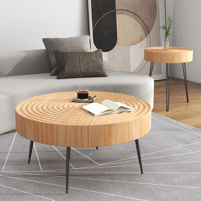 Bois rond scandinave café café métal 3 pieds/table basse 4 pieds