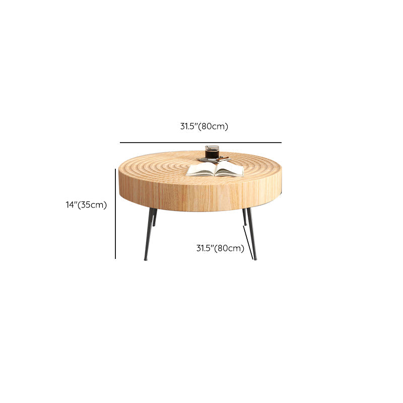 Bois rond scandinave café café métal 3 pieds/table basse 4 pieds