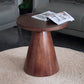 Scandinavian Solid Wood Round Pedestal Living Room Side End Table Walnut 1 Clearhalo 'Coffee & Accent Tables' 'End & Side Tables' 'end_side_tables' 'furn' 'furn_end_side_tables' 'Furniture' 'Living Room Furniture' 6479455