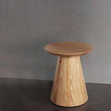 Scandinavian Solid Wood Round Pedestal Living Room Side End Table Clearhalo 'Coffee & Accent Tables' 'End & Side Tables' 'end_side_tables' 'furn' 'furn_end_side_tables' 'Furniture' 'Living Room Furniture' 6479464