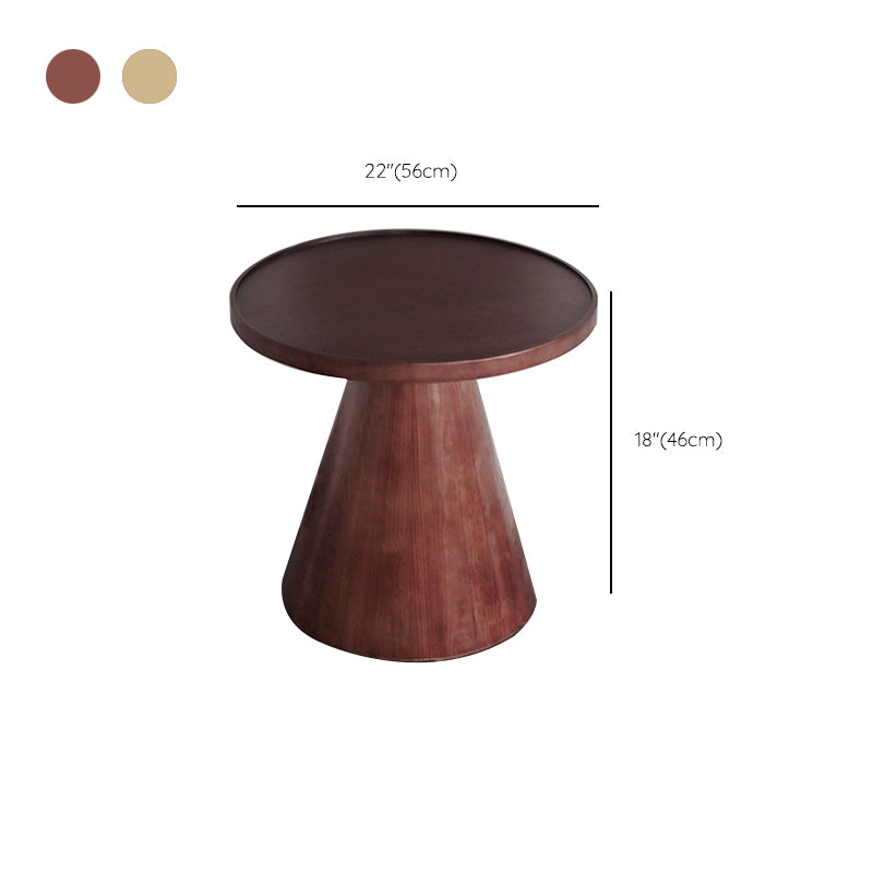 Scandinavian Solid Wood Round Pedestal Living Room Side End Table Clearhalo 'Coffee & Accent Tables' 'End & Side Tables' 'end_side_tables' 'furn' 'furn_end_side_tables' 'Furniture' 'Living Room Furniture' 6479469