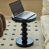 Traditional Round Wooden End Table 15.74" Wide Pedestal Side Table