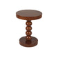 Traditional Round Wooden End Table 15.74" Wide Pedestal Side Table