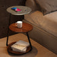 Modern Solid Wood Round 3-Tier Living Room Accent Side Table