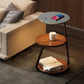 Modern Solid Wood Round 3-Tier Living Room Accent Side Table