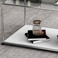16.53"H Rectangle Glass Coffee Table Stainless Steel Frame Cocktail Table Clearhalo 'Coffee & Accent Tables' 'Coffee Tables' 'coffee_tables' 'furn' 'furn_coffee_tables' 'Furniture' 'Living Room Furniture' 6479654