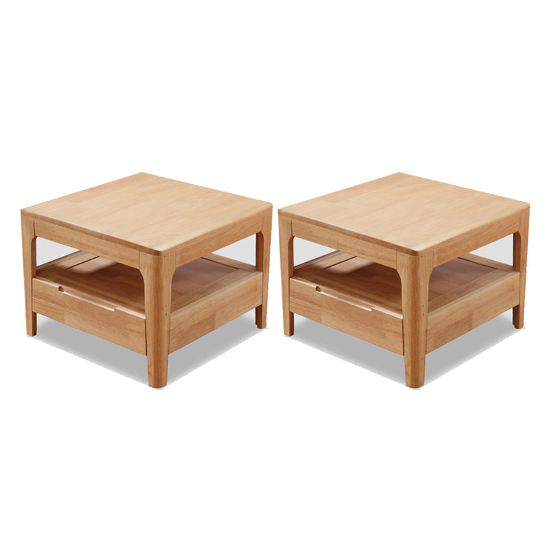 Moderne 23,62 "Wide End Table Sqaure 4 Beins Beizertisch mit 1 Schublade