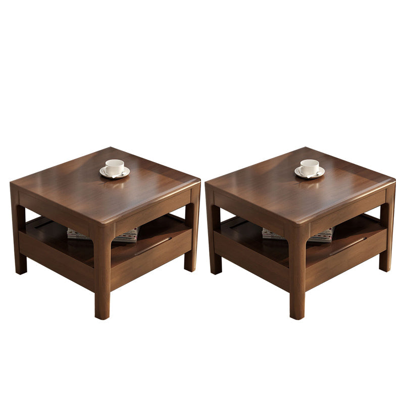 Moderne 23,62 "Wide End Table Sqaure 4 Beins Beizertisch mit 1 Schublade