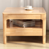 Moderne 23,62 "Wide End Table Sqaure 4 Beins Beizertisch mit 1 Schublade