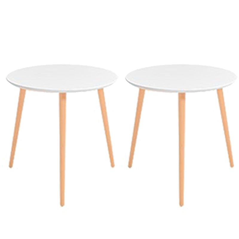 Contemporary Wood 3 Legs Round Living Room Accent Side Table White 2 Clearhalo 'Coffee & Accent Tables' 'End & Side Tables' 'end_side_tables' 'furn' 'furn_end_side_tables' 'Furniture' 'Living Room Furniture' 6479782