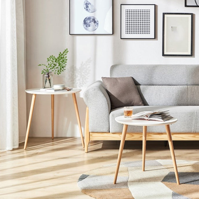 Contemporary Wood 3 Legs Round Living Room Accent Side Table Clearhalo 'Coffee & Accent Tables' 'End & Side Tables' 'end_side_tables' 'furn' 'furn_end_side_tables' 'Furniture' 'Living Room Furniture' 6479791