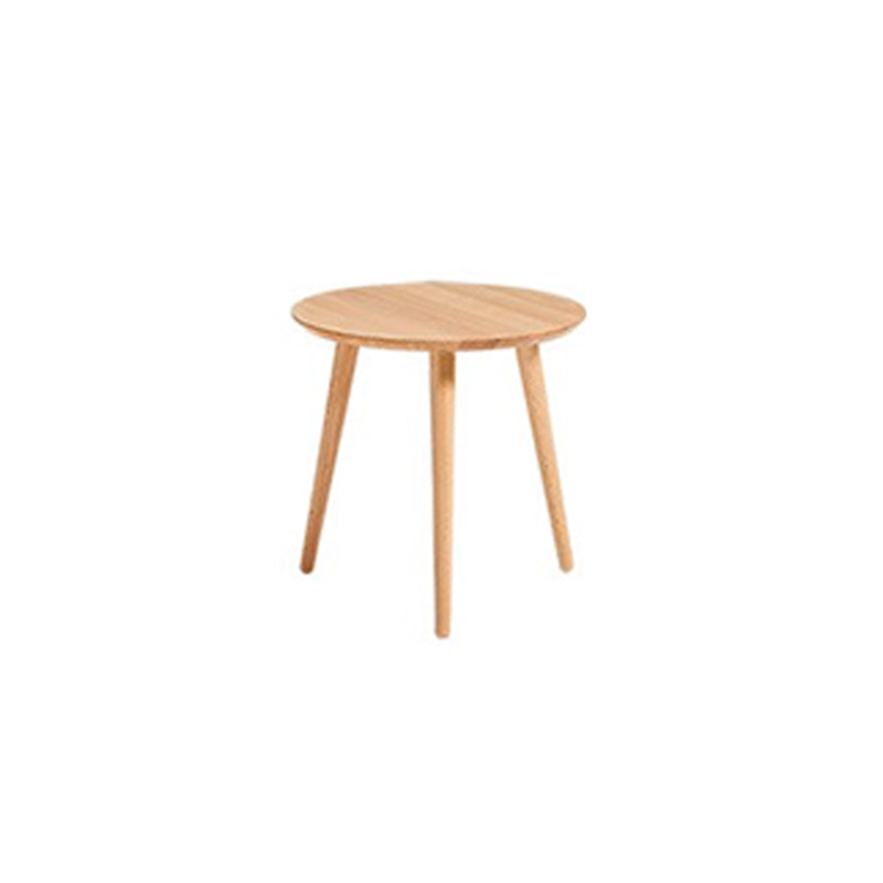 Contemporary Wood 3 Legs Round Living Room Accent Side Table Natural 1 Clearhalo 'Coffee & Accent Tables' 'End & Side Tables' 'end_side_tables' 'furn' 'furn_end_side_tables' 'Furniture' 'Living Room Furniture' 6479794