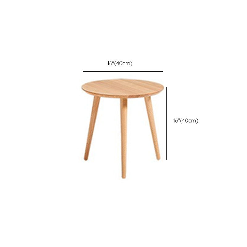 Contemporary Wood 3 Legs Round Living Room Accent Side Table Clearhalo 'Coffee & Accent Tables' 'End & Side Tables' 'end_side_tables' 'furn' 'furn_end_side_tables' 'Furniture' 'Living Room Furniture' 6479797