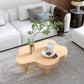 Table basse scandinave de forme libre avec 3 pieds en bois de pin