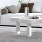 Table basse scandinave de forme libre avec 3 pieds en bois de pin