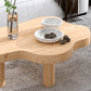 Table basse scandinave de forme libre avec 3 pieds en bois de pin