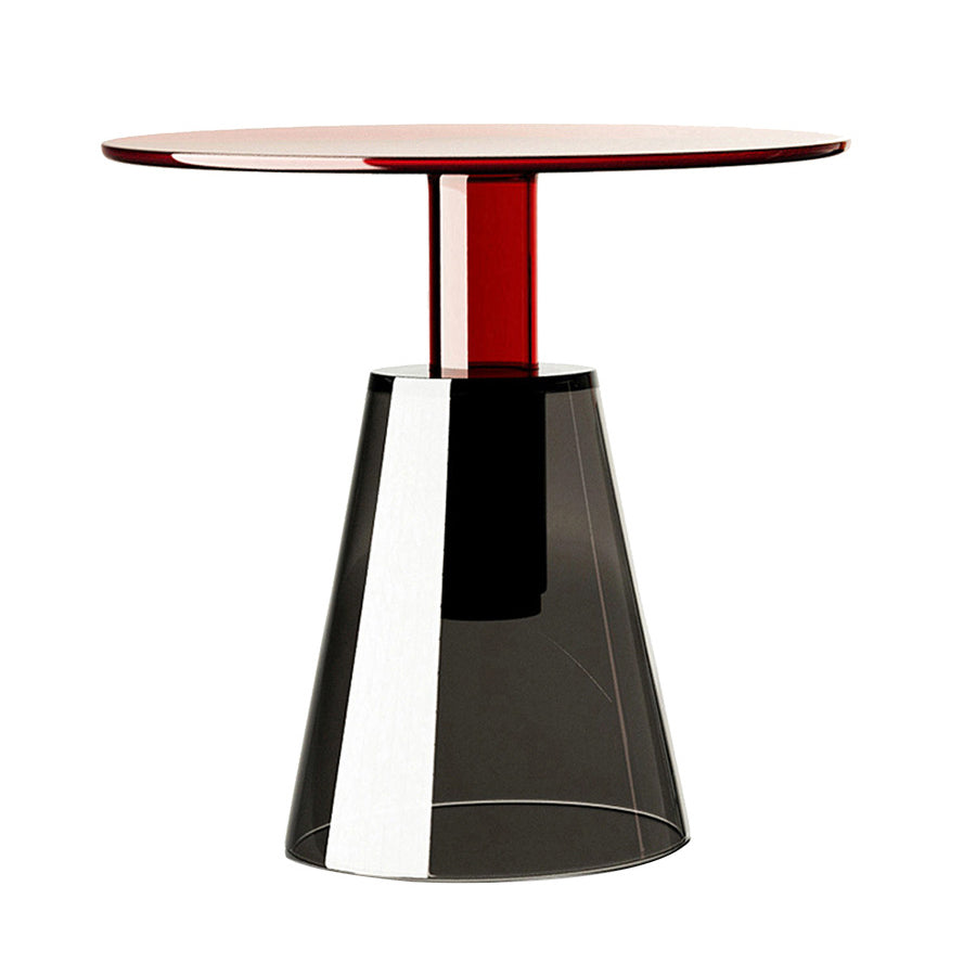 Contemporary Glass Top Pedestal Round Living Room Accent Side Table Clearhalo 'Coffee & Accent Tables' 'End & Side Tables' 'end_side_tables' 'furn' 'furn_end_side_tables' 'Furniture' 'Living Room Furniture' 6479926
