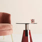 Contemporary Glass Top Pedestal Round Living Room Accent Side Table Clearhalo 'Coffee & Accent Tables' 'End & Side Tables' 'end_side_tables' 'furn' 'furn_end_side_tables' 'Furniture' 'Living Room Furniture' 6479931