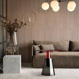 Contemporary Glass Top Pedestal Round Living Room Accent Side Table Clearhalo 'Coffee & Accent Tables' 'End & Side Tables' 'end_side_tables' 'furn' 'furn_end_side_tables' 'Furniture' 'Living Room Furniture' 6479932