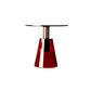 Contemporary Glass Top Pedestal Round Living Room Accent Side Table Red-Gray 1 Clearhalo 'Coffee & Accent Tables' 'End & Side Tables' 'end_side_tables' 'furn' 'furn_end_side_tables' 'Furniture' 'Living Room Furniture' 6479935