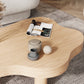 Table de cocktail à 3 pieds, table basse simple nordique en bois massif de forme libre