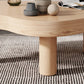 Table de cocktail à 3 pieds, table basse simple nordique en bois massif de forme libre