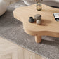 Table de cocktail à 3 pieds, table basse simple nordique en bois massif de forme libre