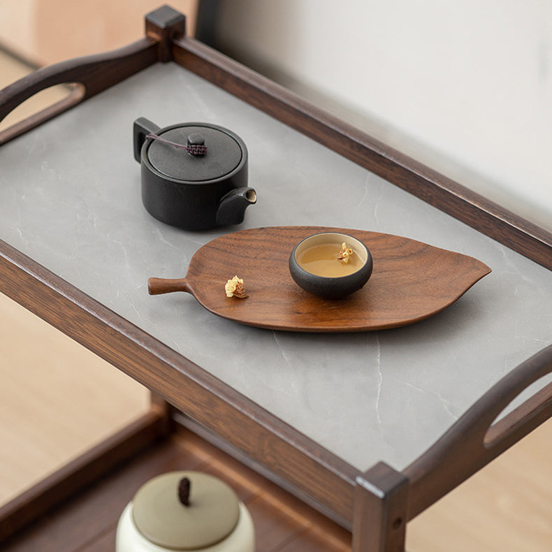 Modernistic Solid Wood with Shelf Rectangular Double Tier Side Table Clearhalo 'Coffee & Accent Tables' 'End & Side Tables' 'end_side_tables' 'furn' 'furn_end_side_tables' 'Furniture' 'Living Room Furniture' 6479998