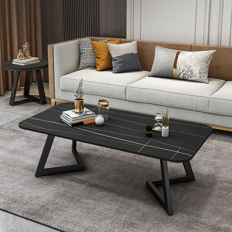Slate Coffee Table Rectangle 17.7" High Coffee Cocktail Table Clearhalo 'Coffee & Accent Tables' 'Coffee Tables' 'coffee_tables' 'furn' 'furn_coffee_tables' 'Furniture' 'Living Room Furniture' 6480036