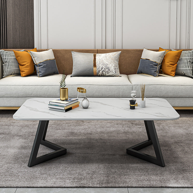 Slate Coffee Table Rectangle 17.7" High Coffee Cocktail Table Clearhalo 'Coffee & Accent Tables' 'Coffee Tables' 'coffee_tables' 'furn' 'furn_coffee_tables' 'Furniture' 'Living Room Furniture' 6480038