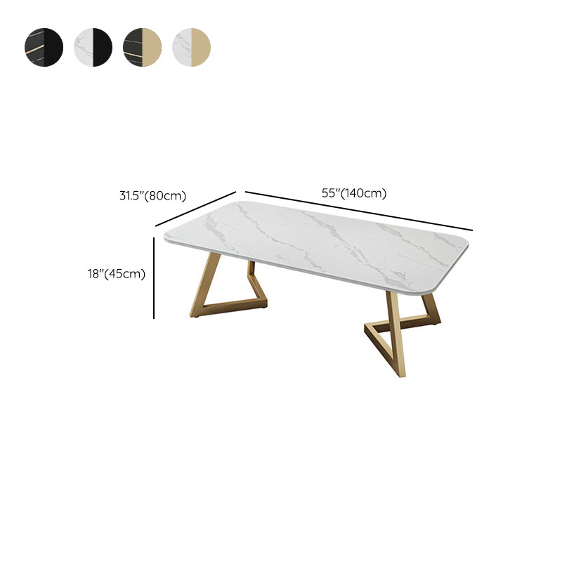 Slate Coffee Table Rectangle 17.7" High Coffee Cocktail Table Clearhalo 'Coffee & Accent Tables' 'Coffee Tables' 'coffee_tables' 'furn' 'furn_coffee_tables' 'Furniture' 'Living Room Furniture' 6480052