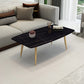 Rectangle Slate Coffee Table Glam 4 Legs Coffee Cocktail Table Gold Black Gold Clearhalo 'Coffee & Accent Tables' 'Coffee Tables' 'coffee_tables' 'furn' 'furn_coffee_tables' 'Furniture' 'Living Room Furniture' 6480086